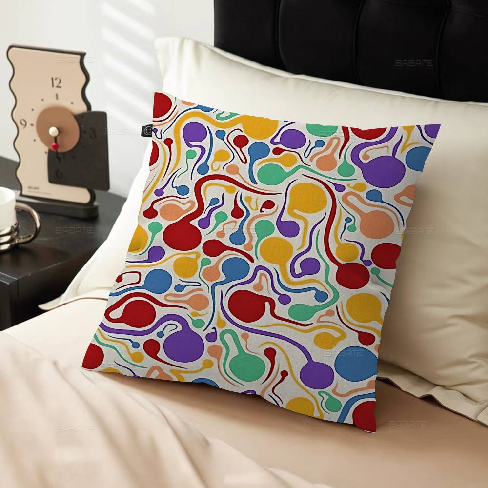 Yayoi Kusama Art Exhibition Pumpkin Flower Pillow Cushion Cover Pillowcase Living Room Sofa Home Decor