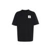 Pure Color Patch Crew Neck Short Sleeve T-Shirt Men Tops Black DZ7314-010