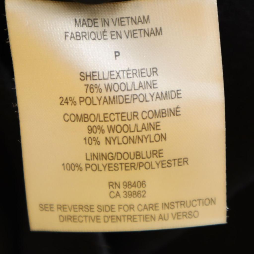 Theory Long Sleeve Wool Coat P Black Series Women Used