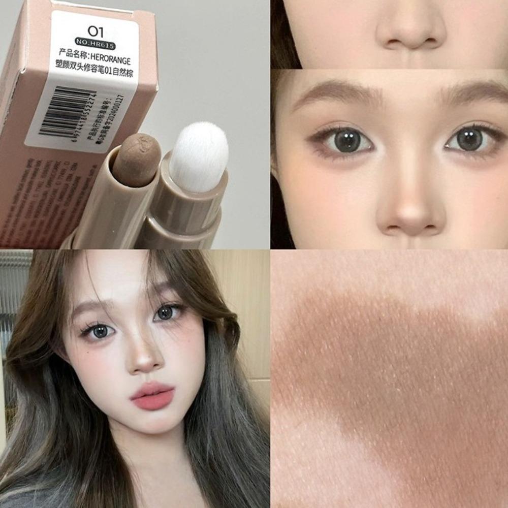2 in 1 Contouring Makeup Pen 3D Face Nose Cosmetics New Nose Shadow for Girls Women
