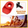 BULLSPANN 2pcs Soft Plastic Bicycle Cycling Crank Boot Protector Mountain Bike Sleeve Crank Arm Cover Protection Red