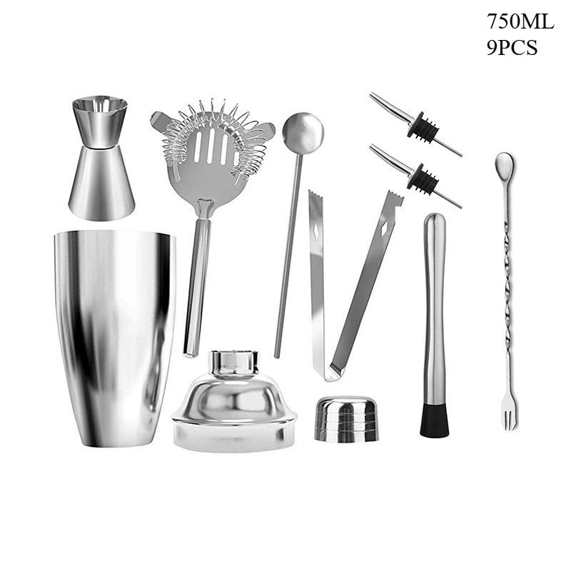 UPORS Stainless Steel Cocktail Shaker Mixer Wine Martini Boston Shaker For Bartender Drink Party Bar Tools 550ML/750ML