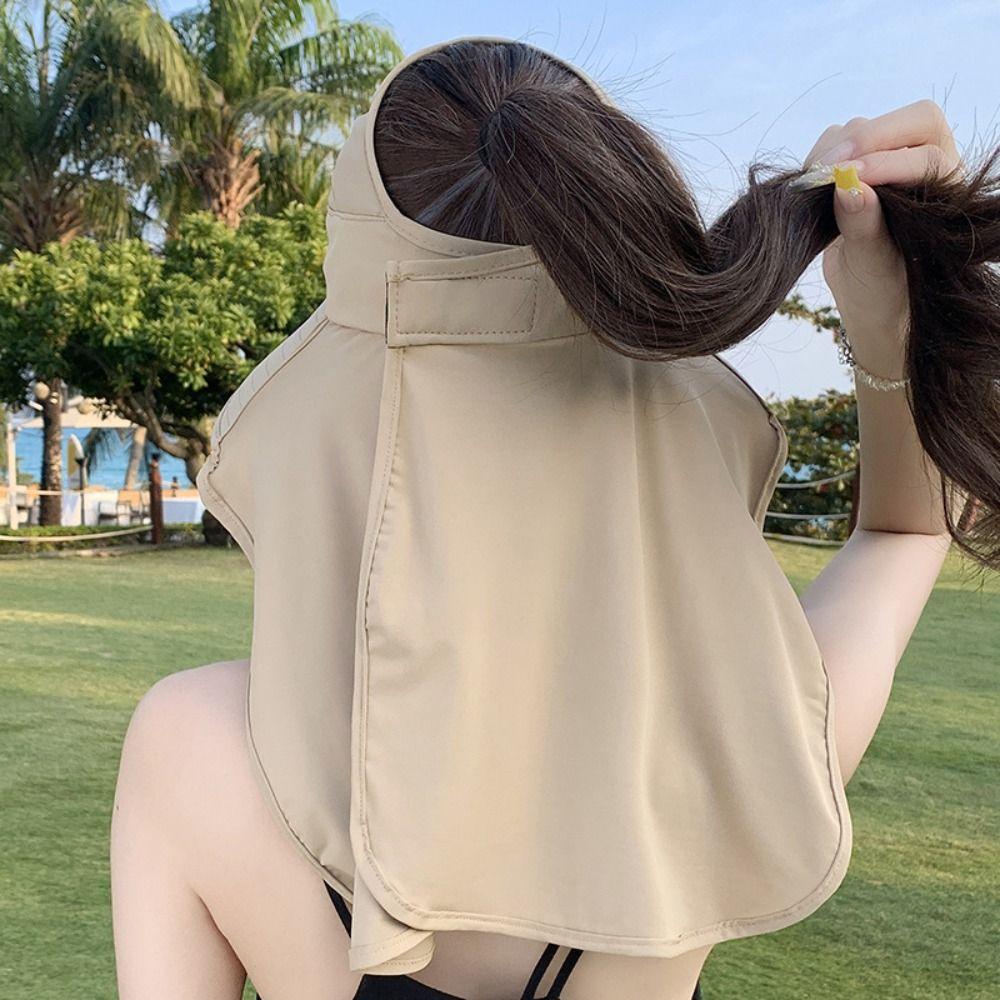 Breathable Sun Hat Neck Protection Beach Cap Fashion Shawl Sunscreen Hat Outdoor