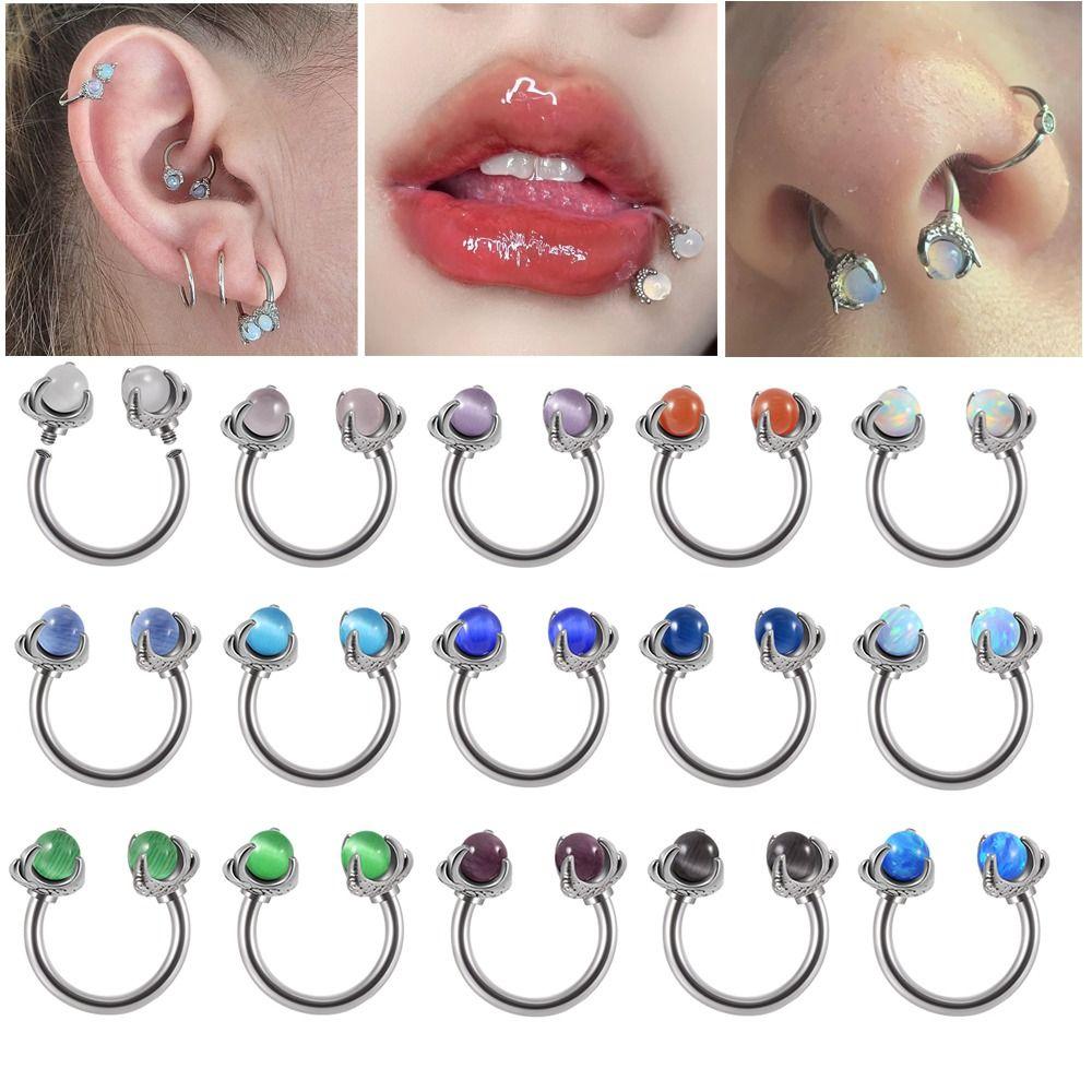 Ring Indian Style Crystal Piercing Clip Fashion Body Jewelry Septum Piercings Dragon Claw Nose Ring