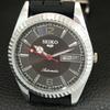 АВТОМАТИЧЕСКИЕ ВИНТАЖНЫЕ ОТРЕСТАВРИРОВАННЫЕ ЯПОНСКИЕ МУЖСКИЕ ЧАСЫ SEIKO 5 С ЧЕРНЫМ ЦИФЕРБЛАТОМ a444435-1
