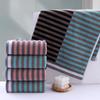 Thick, Absorbent Striped Cotton Face Towel - Soft Yarn-Dyed Design for Adults