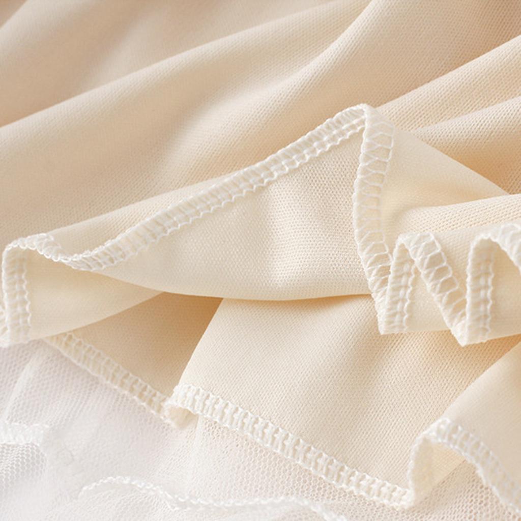 Женская модная повседневная однотонная юбка с высокой талией и оборками из сетки длиной до пола