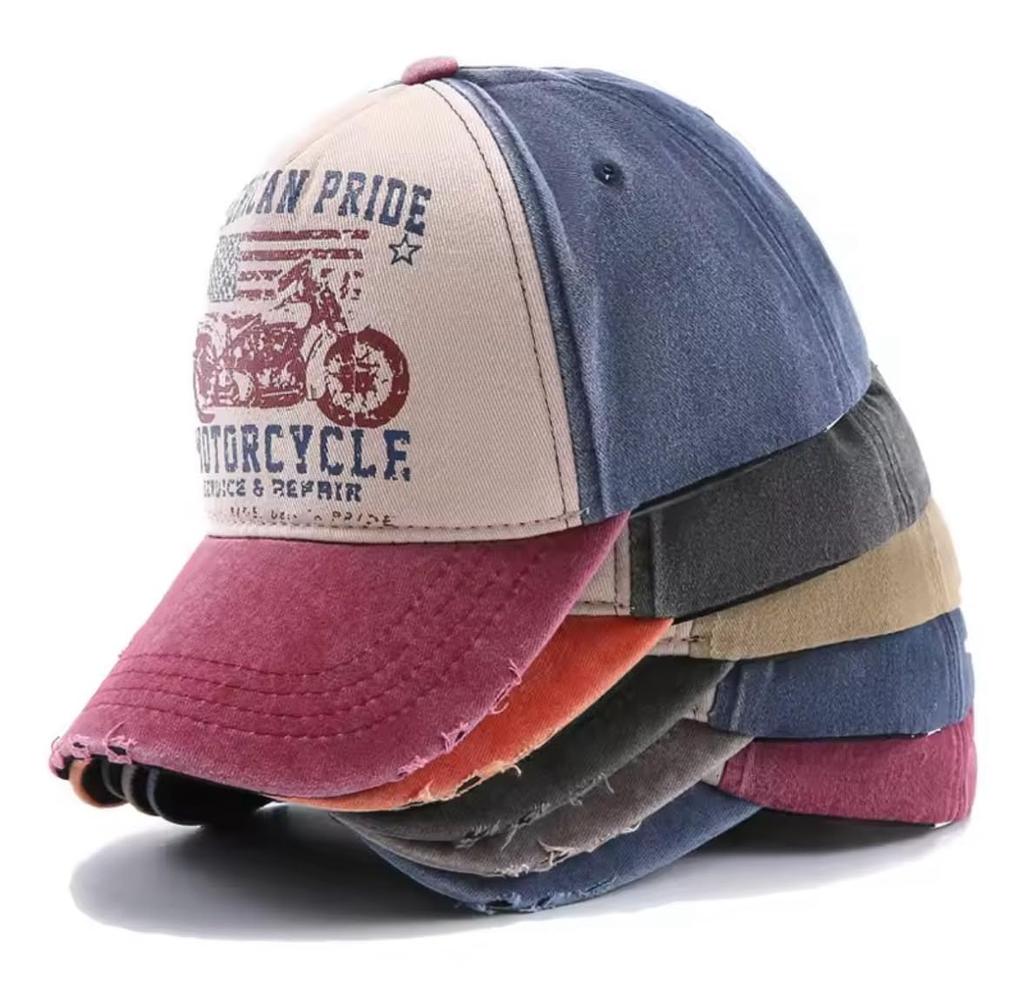 Sproutsy Men's Snapback Cap, Popular Fashion, American Casual, Baseball, Bike (Red)