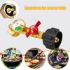 Easy-Fill Propane Refill Adapter with Valve & Gauge - Fits 20lb Tanks, Connects To 1lb Disposable Cylinders for BBQ & Outdoor Cooking
