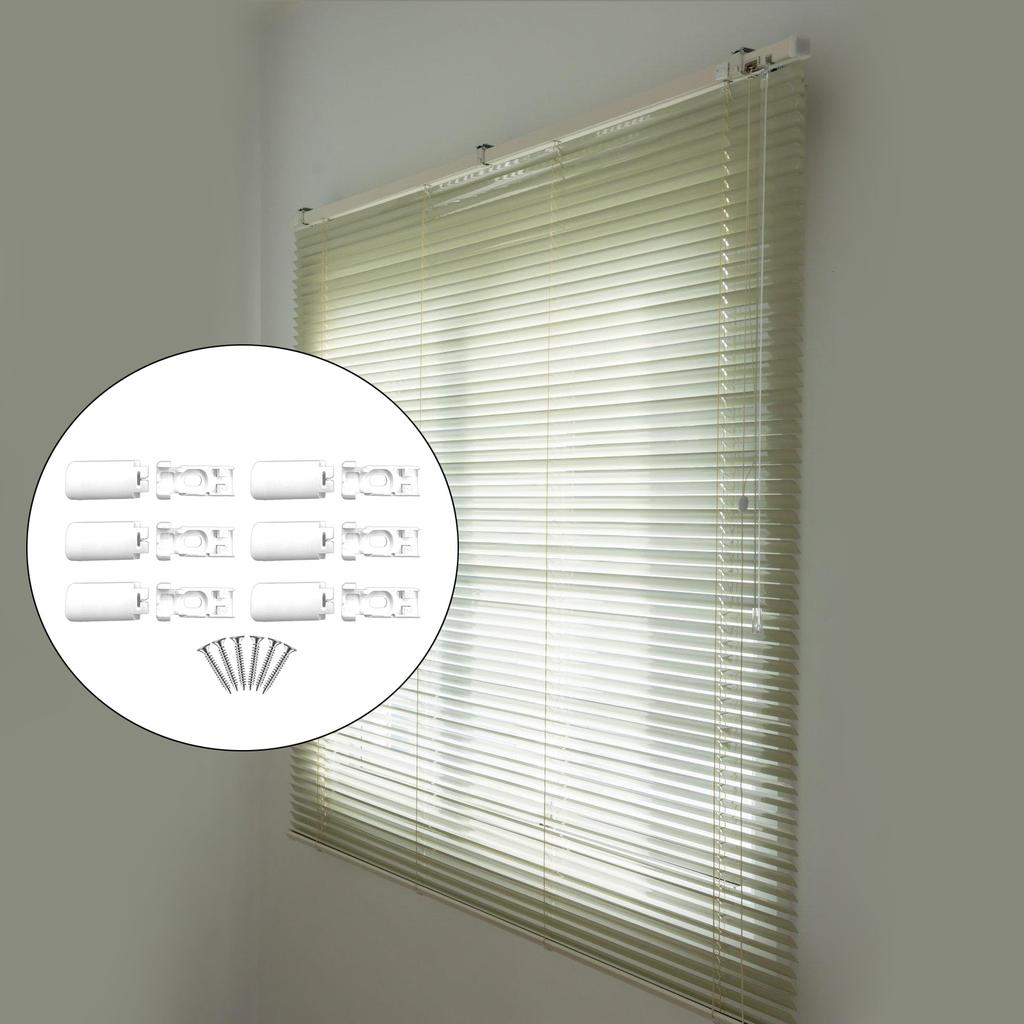 6 шт. плиссированных зажимных кронштейнов для жалюзи с натяжными башмаками и винтами для надежной легкой установки оконных жалюзи