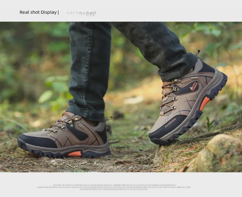 Мужские кроссовки для походов на весну, большой размер 47 — низкие, нескользящие, повседневная обувь для спорта на открытом воздухе