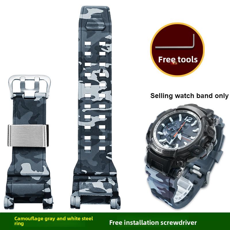 GPW2000 Мягкий силиконовый ремешок Для Casio G-Shock Kongba 5502 GPW-2000 браслет мужской Замена Спортивный резиновый ремешок для часов Аксессуары