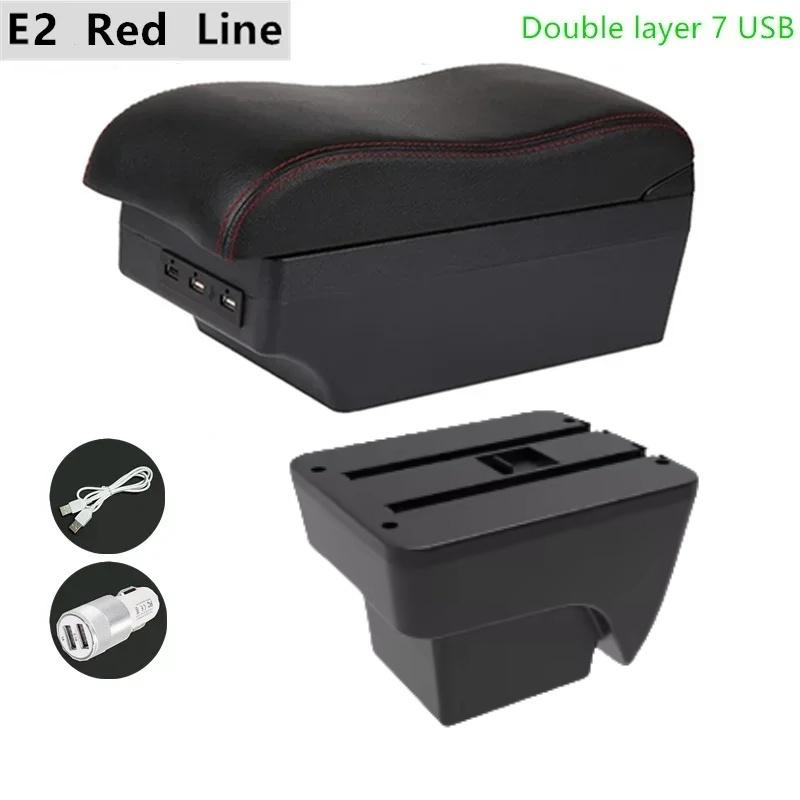 gzcr6 Car Armrest Box For SEAT IBIZA  2017-2024 Leather Arm Rest Center Console Storage USB Arm Rest Decoration Interior Parts