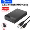 3.5'' HDD Case SATA To USB 3.0 Adapter External Hard Drive Enclosure for 2.5" 3.5" SSD Disk 450Mb/s 22TB HDD Case for PC Lapop