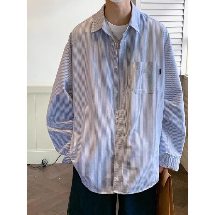 Рубашка с длинным рукавом с буквенным принтом 2024 года в японском стиле в стиле Гонконга, свободная рубашка для мальчиков, летнее модное универсальное повседневное пальто