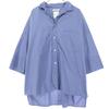 Niko And... 7 Minutes Sleeve Cotton Shirt M Blue Women Used