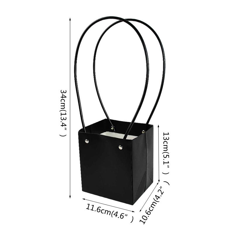 Портативная цветочная коробка, водонепроницаемая бумажная удобная подарочная сумка, крафт-сумка, свадебная роза, подарочная коробка для вечеринки, упаковка для конфет, торта, дня рождения