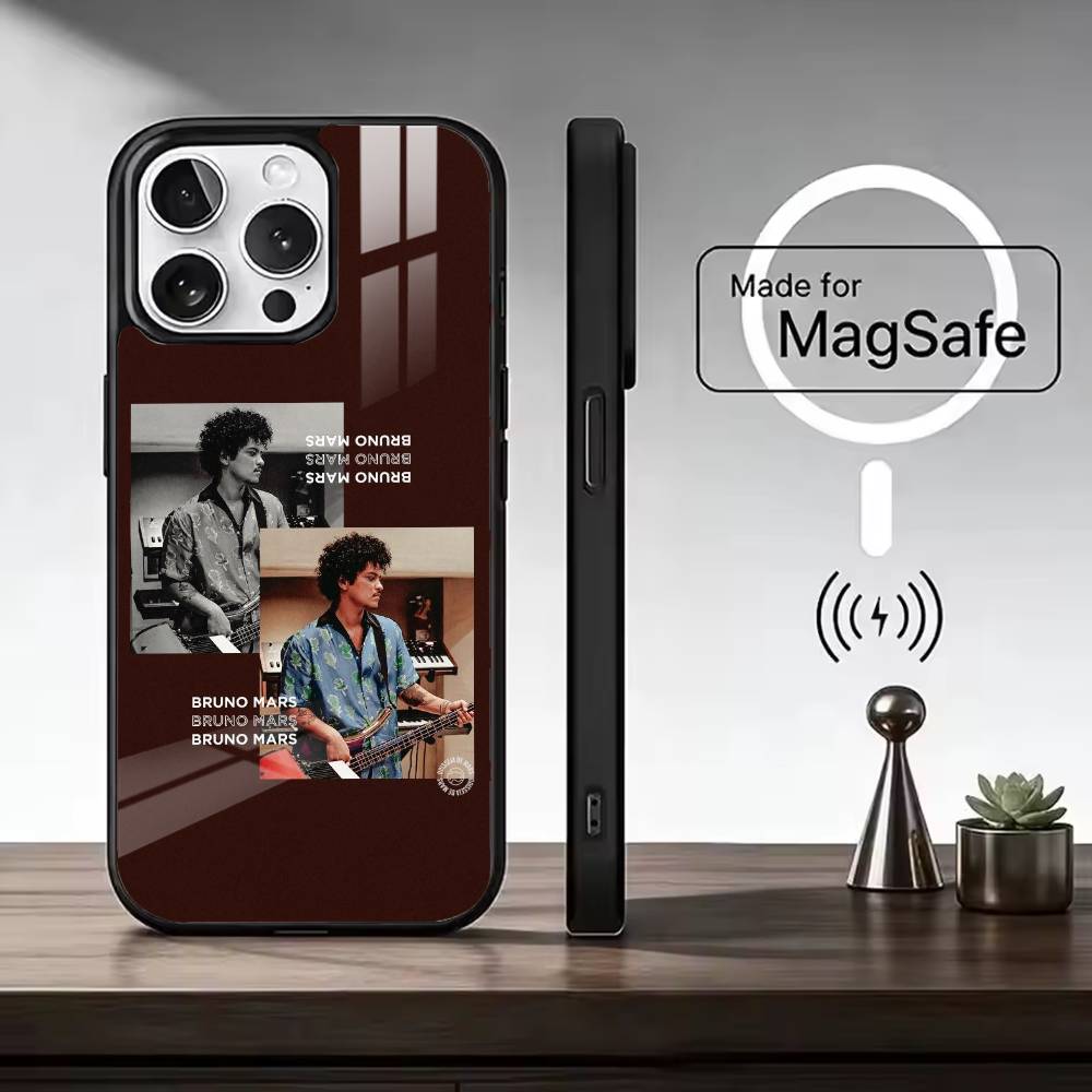 Чехол для телефона M-Mars с Бруно Марсом для iPhone 17 16 15 14 13 12 11 Серии, с поддержкой беспроводной зарядки