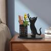Stylish Metal Cat Pen Holder and Reed Vase - An Ideal Gift for Dual-Use Tabletop Organizers, Cat Lovers, and Home Decor Lovers
