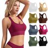 Women's Y Back Sports Bra - Padded Low Impact Spaghetti Thin Strap Workout Yoga Top