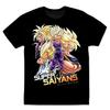 Футболка унисекс Dragon Ball Super Saiyan, 100% хлопок, летняя новинка 2026, с принтом аниме, повседневная, с коротким рукавом