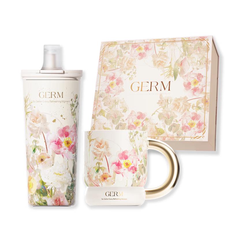 Набор: Термобутылка Germ Floral 316SS и Керамическая Кружка