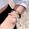 2Pcs Love Heart Couple Bracelet For Lover Women Men Hand Crafted Adjustable Rope Friends Relationship Matching Bracelets Jewelry