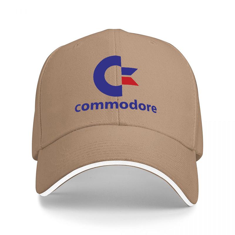Кепка с логотипом Commodore Классическая черная кепка с сине-красным гербом Стильный дизайн для фанатов и повседневной носки