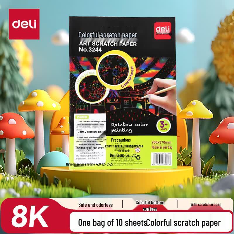 Deli Kids' Colorful Scratch Art Set