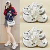 Ins New Dad Shoes Women's Spring Student Sports Running Casual Shoes Platform Height Increase FB