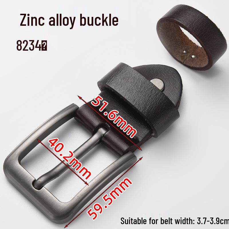 Men's Genuine Leather Pin Buckle Waistband Accessory