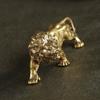 Antique Bronze Lion Statue Small Ornaments Solid Copper Mountain Lions Miniature Figures Brass Sculpture Crafts Decor