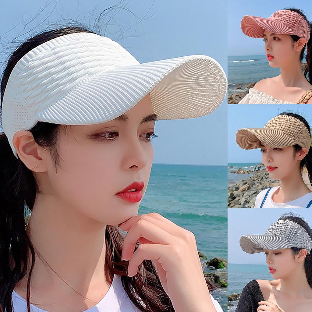 Women Empty Top Hat Outdoor Sports Peaked Cap Sun Hat Sunshade Sun Hat