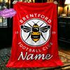 1pc Brentford Football Club (2) Blanket, Cozy Valentine's Day Blanket, Multi-functional Nap Blanket Available Throughout the Four Seasons