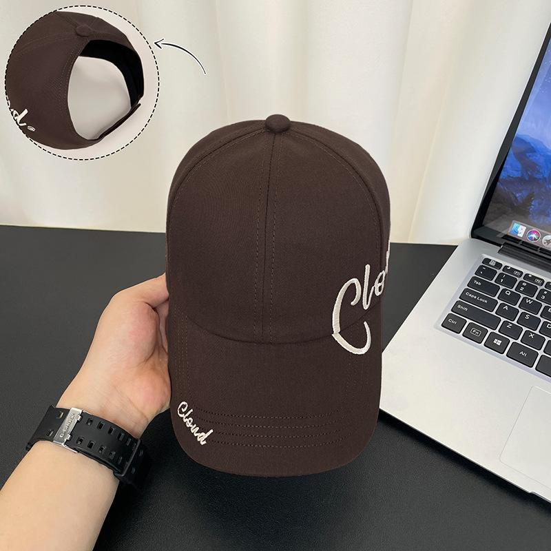 Peaked Cap Children's Letter Empty Top Can Be Tied High Ponytail Visor Summer Wide Brim Big Head Circumference Baseball Cap Men