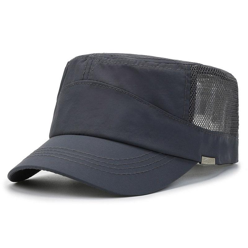 Шляпа с плоским верхом, мужская сетчатая шляпа, быстросохнущая, летняя, новая, мужская, солнцезащитная, весенне-осенняя, прохладная, летняя шляпа с утиным язычком