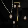 Set Baroque Pearl Necklace with Natural Shape Bright and Elegant Style Noble Sweater Chain