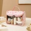 Portable Women's Cosmetic Bag with Handle Toiletry Organizer Wash Handbag  Easy To Carry