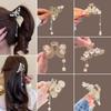 Fashion Lily of the Valley Flower Claw Clip Premium Pearl Butterfly Tassel Hair Clip Girls Elegant Hair Accessories