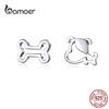 Серьги-гвоздики bamoer для девочек, стерлинговое серебро 925 пробы, кошачьи ушки, ювелирные изделия, бижутерия