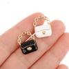Black/White Doll Miniature Bag DIY Toy Dollhouse Mini Metal Chain Bag  Home Decoration