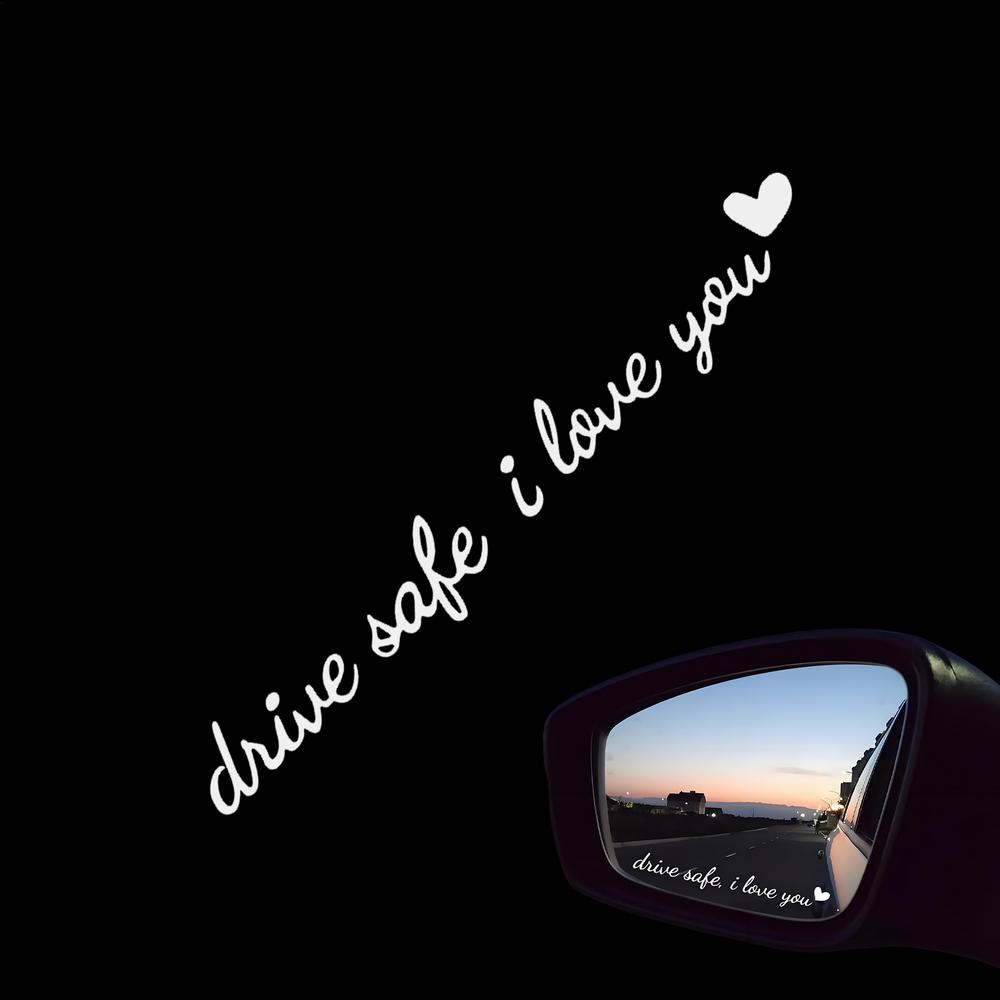 Наклейка на зеркало заднего вида автомобиля Езжай безопасно Я люблю тебя Наклейка на зеркало заднего вида Милые аксессуары для автомобиля На приборную панель Лобовое стекло Окно Скутеры