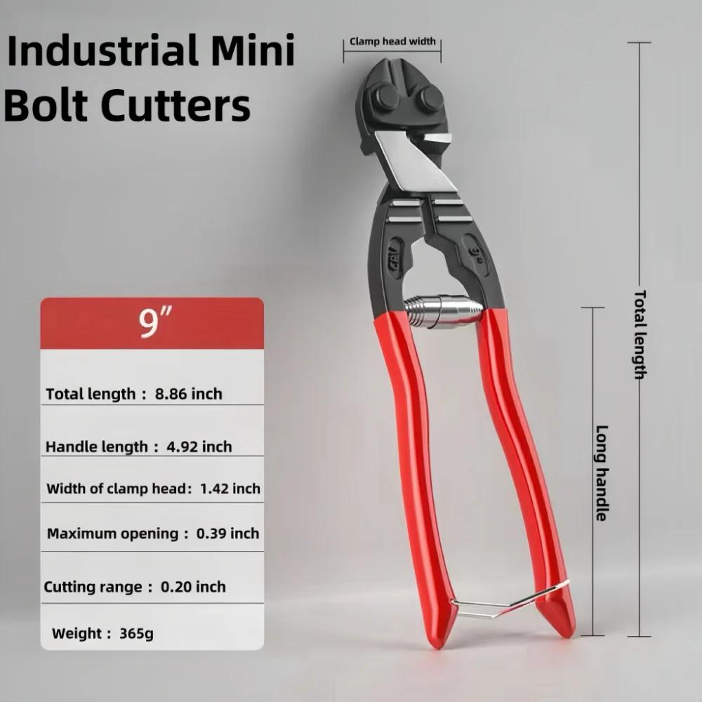 Mini Bolt Cutter Wire Breaker Scissors Plier Professional Diagonal Cutting Pliers Strong Cutting Hand Tools 8 Inch Compact