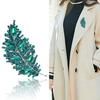 Creative Shining Rhinestones Lapel Shape Pin Brooch Clothes Leaves Shawl Hat Badge Accessories Party