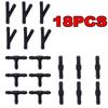 18-54PCS Windscreen Washer Joiner Pipe Connector T Piece Straight 3 Way Y Piece Air Fuel Water Petrol Wiper Washer Nozzle Hose