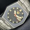 GENUINE VINTAGE SEIKO 5 AUTOMATIC 6309A JAPAN MENS BLACK DIAL WATCH A702519-1 R126-a702519