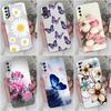For Vivo Y02 Y10 Y11 Y12 Y20 Y21 Y30 Y33 Y35 Y36 Case Cover Shockproof Protective Transparent Soft Silicone TPU Butterfly Flower For Vivo Bumper