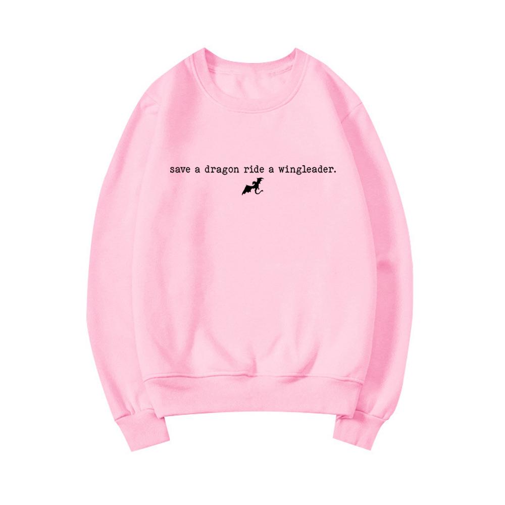 Спасите дракона Ride A Wingleader Толстовка Fourth Wing Hoodie Xaden Riorson Толстовка Мужчины Женщины Длинный рукав Круглый вырез Пуловеры
