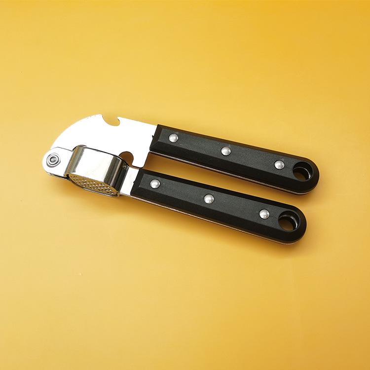 Stainless Steel Manual Garlic Press & Peeler: Mincer, Masher, Squeezer for Kitchen Use