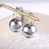 Women Creative Simple Earrings Delicate Round Stone Drop Earrings Wedding Engagement Jewelry KTJ